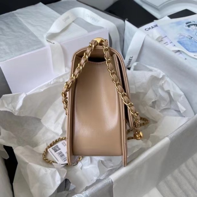 Chanel Flap Shoulder Bag Original leather AS2649 Apricot