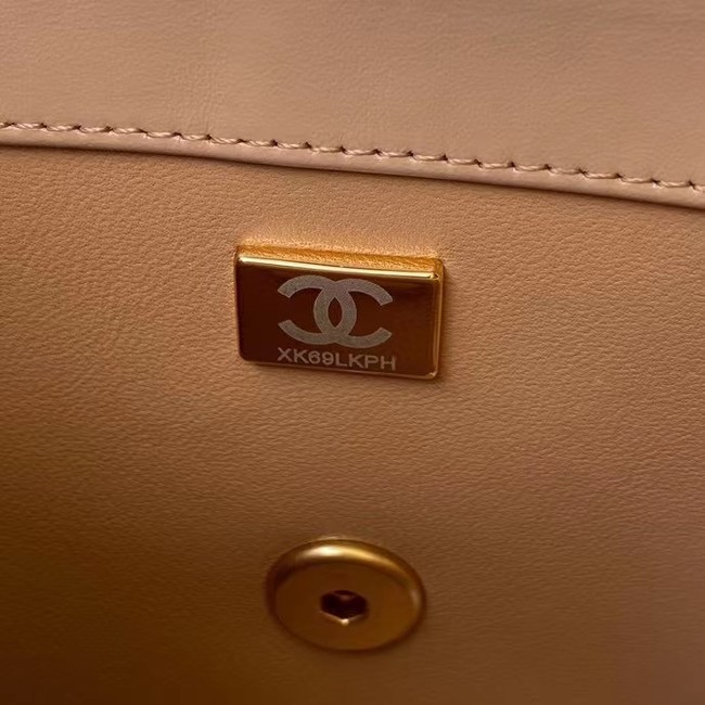 Chanel Flap Shoulder Bag Original leather AS2649 Apricot