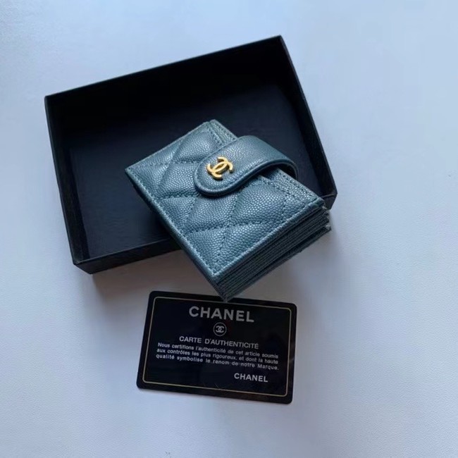 Chanel card holder AP0342 blue