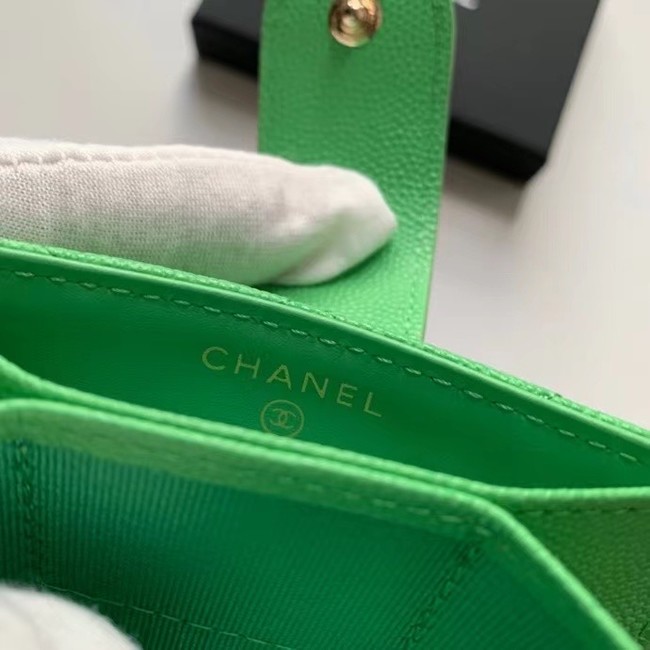 Chanel card holder AP0342 green