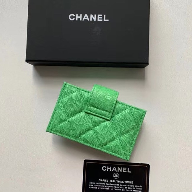 Chanel card holder AP0342 green