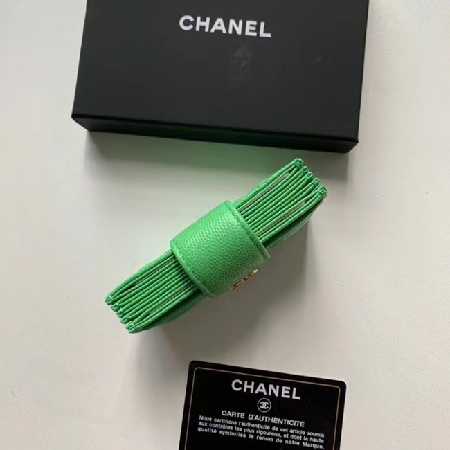 Chanel card holder AP0342 green