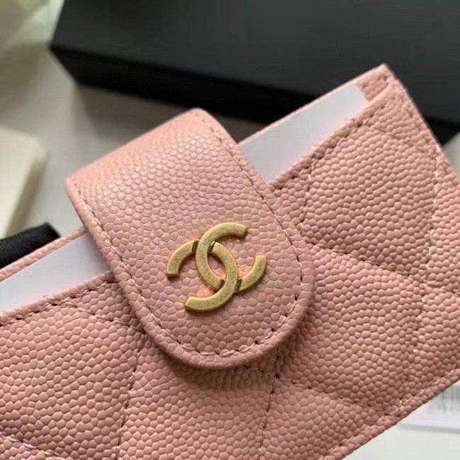 Chanel card holder AP0342 pink