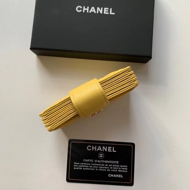 Chanel card holder AP0342 yellow