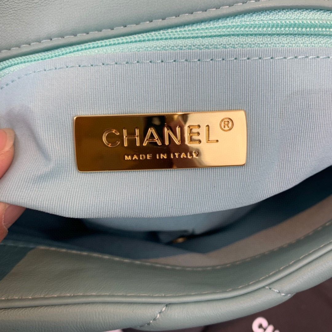 CHANEL 19 Flap Bag AS1160 AS1161 AS1162 Blue Sky