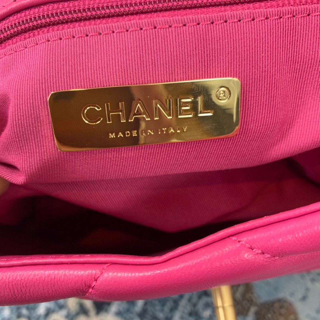 CHANEL 19 Flap Canvas Bag AS1160 AS1161 AS1162 Rosa