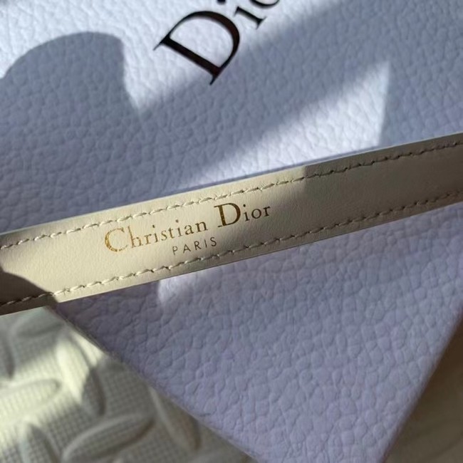 DIOR-ID BELT Raspberry Smooth Calfskin 15 MM B0109UM white