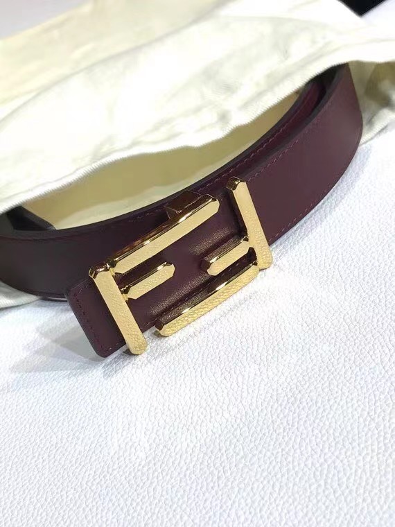 Fendi Leather Belt F2374 30mm