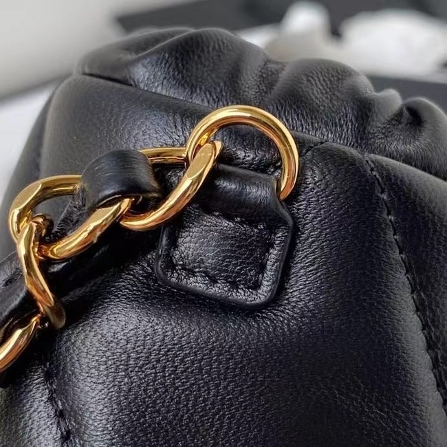 Chanel Drawstring Bag Lambskin & Gold Metal AP2330 black