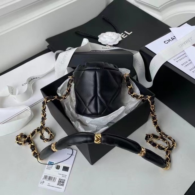 Chanel Drawstring Bag Lambskin & Gold Metal AP2330 black
