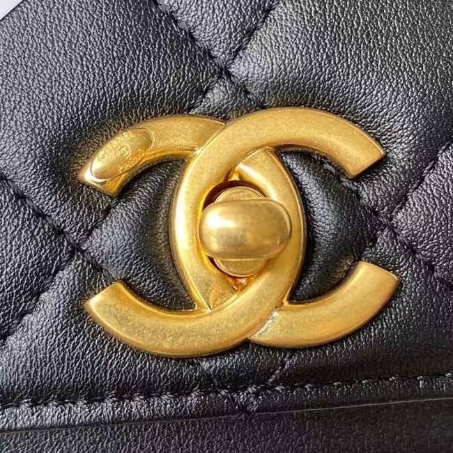 Chanel Flap Shoulder Bag Original leather AS2638 black