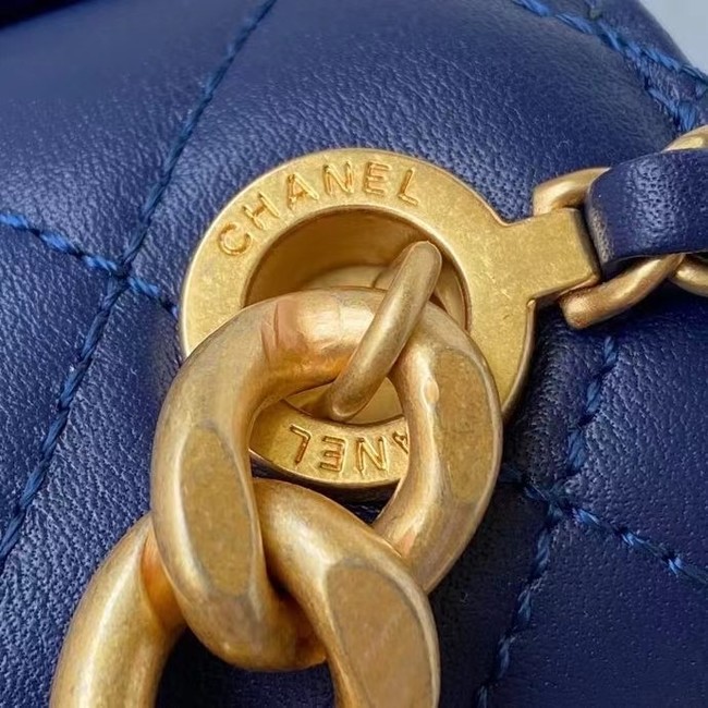 Chanel Flap Shoulder Bag Original leather AS2638 blue