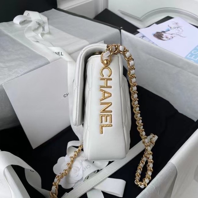 Chanel Flap Shoulder Bag Original leather AS2733 white