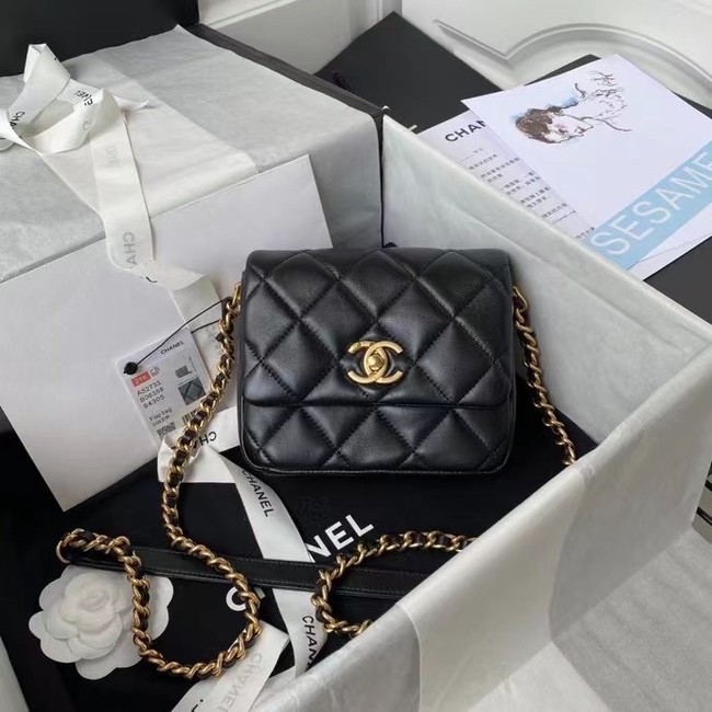 Chanel Flap Shoulder Bag Original leather AS2733 black