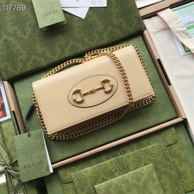 Gucci Horsebit 1955 wallet with chain 621892 Beige