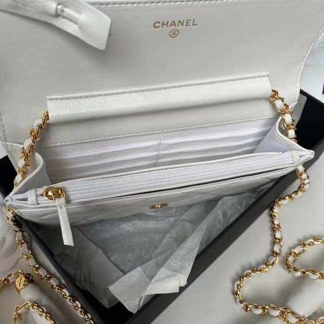 Chanel Flap Shoulder Bag mini Original leather AS2755 white