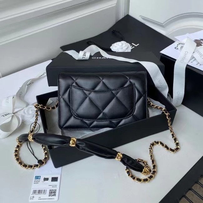 Chanel Flap Shoulder Bag mini Original leather AS2755 black