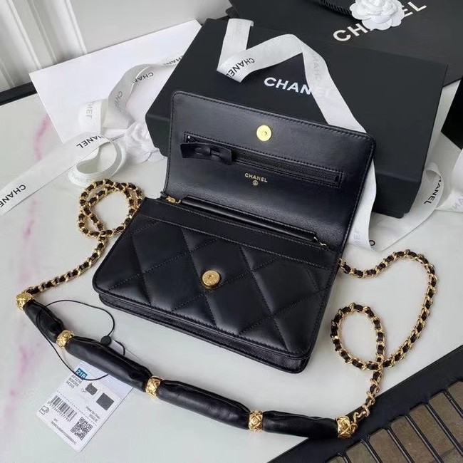 Chanel Flap Shoulder Bag mini Original leather AS2755 black