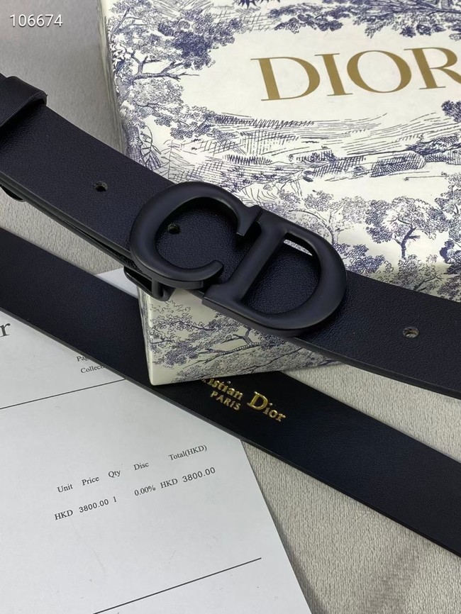 DIOR-ID BELT Raspberry Smooth Calfskin 30 MM B0110UM black