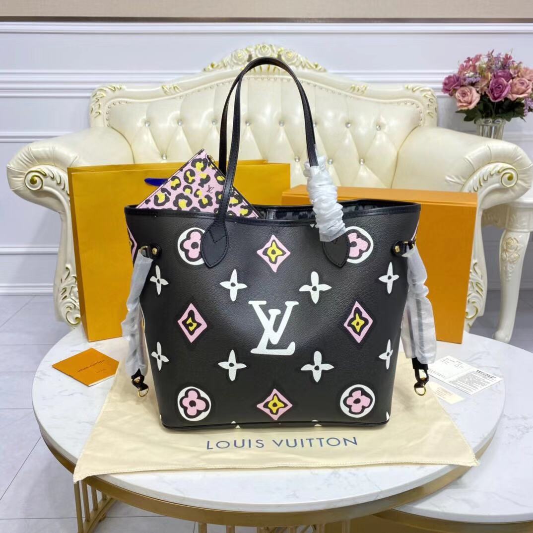 Louis Vuitton Monogram Canvas Neverfull MM M45818 Black