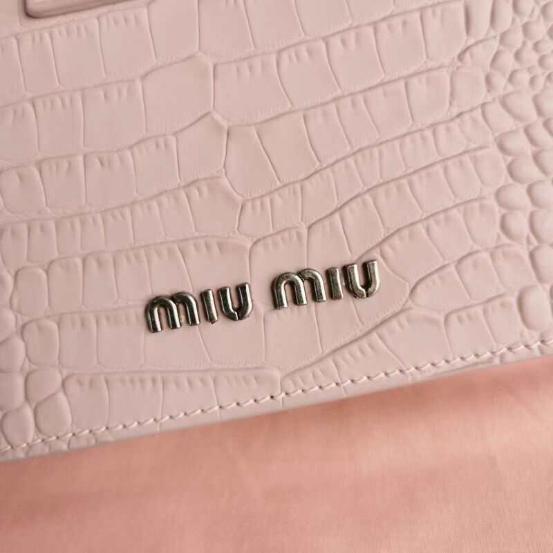 miu miu Matelasse Nappa Leather mini Shoulder Bag 5ED084 pink