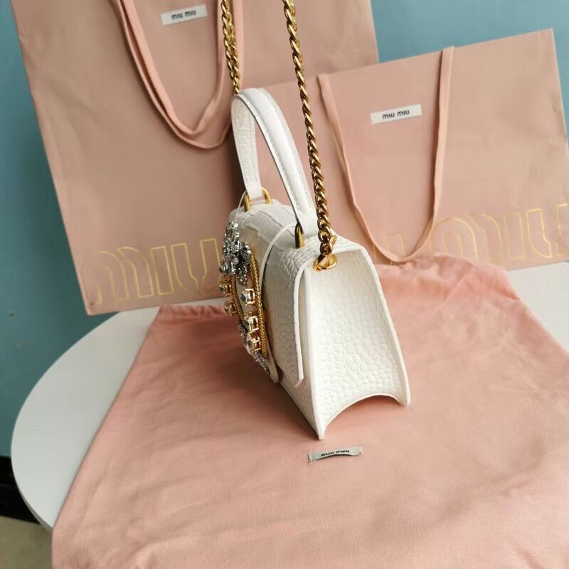 miu miu Matelasse Nappa Leather mini tote Bag 5EA196 pink