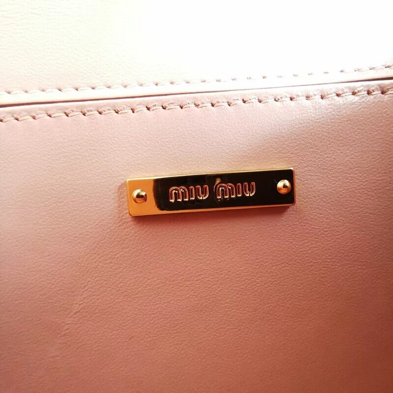 miu miu Matelasse Nappa Leather mini tote Bag 5EA196 pink