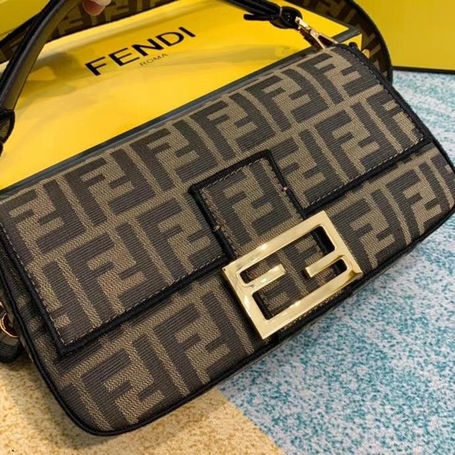 Fendi BAGUETTE Brown fabric bag 8BR600A6