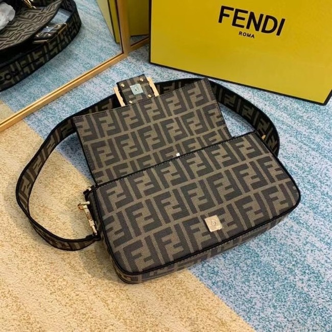 Fendi BAGUETTE Brown fabric bag 8BR600A6