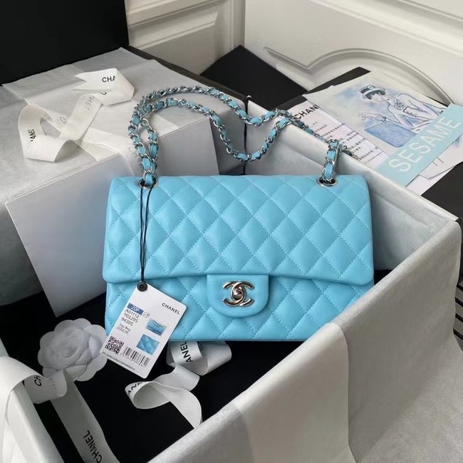 Chanel Flap Shoulder Bag Original leather 1112 sky blue