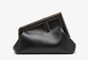 FENDI FIRST SMALL Black leather bag 8BP129A