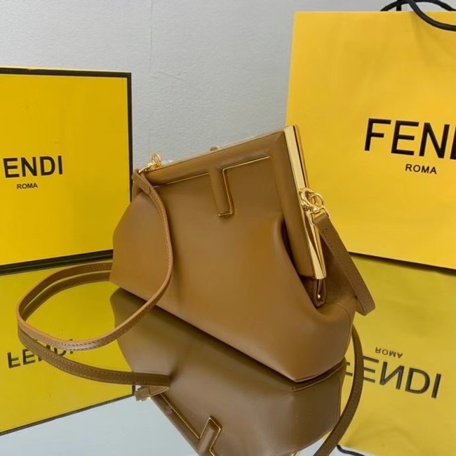 FENDI FIRST SMALL caramel leather bag 8BP129A