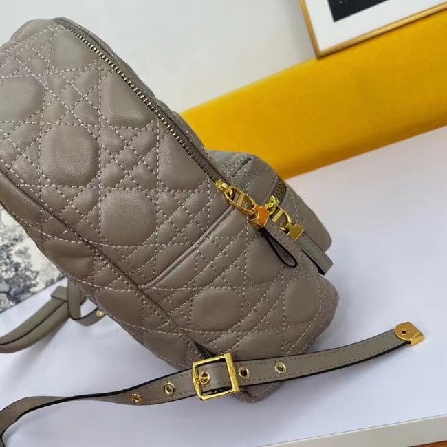 SMALL DIOR BACKPACK Cannage Lambskin M9222U Taupe