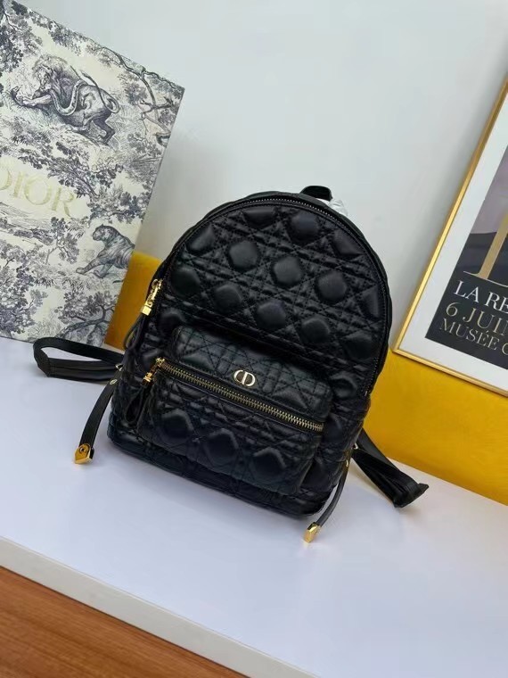 SMALL DIOR BACKPACK Cannage Lambskin M9222U black