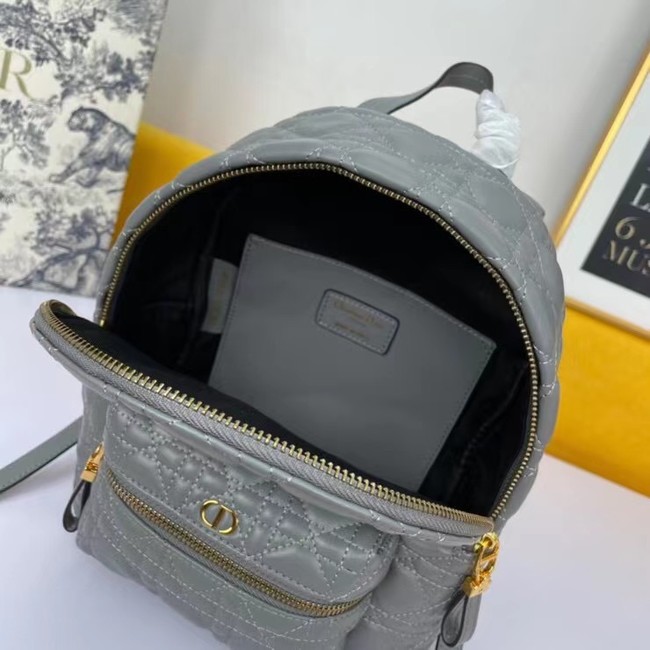 SMALL DIOR BACKPACK Cannage Lambskin M9222U grey