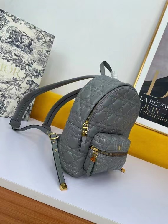 SMALL DIOR BACKPACK Cannage Lambskin M9222U grey