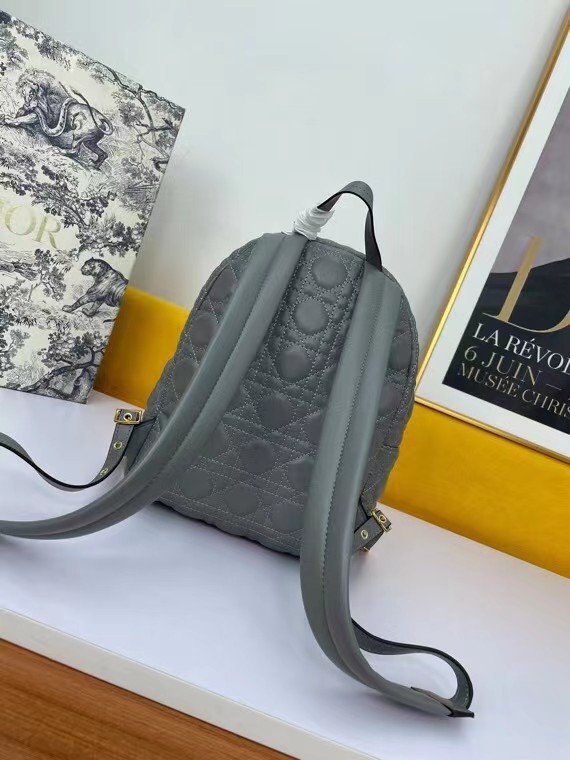 SMALL DIOR BACKPACK Cannage Lambskin M9222U grey