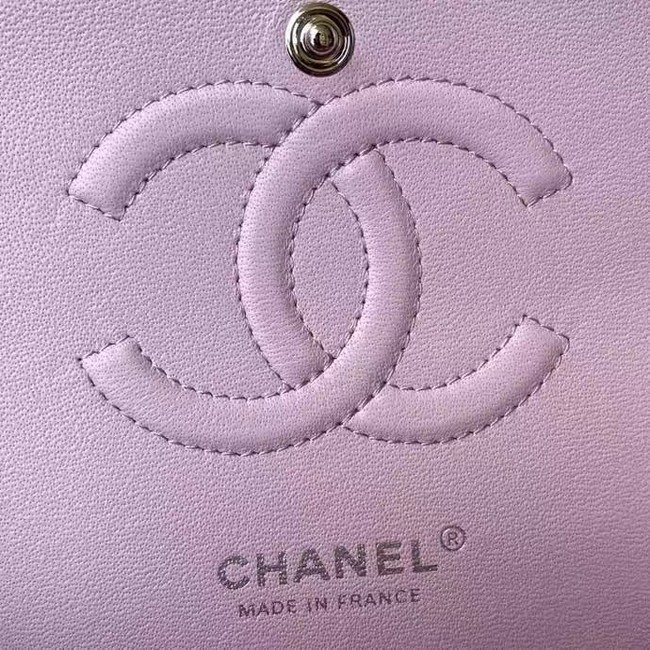 chanel classic handbag Lambskin & silver Metal A01112 pink