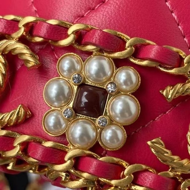 Chanel Drawstring Bag Lambskin & Gold Metal AP2257 red