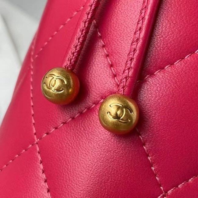 Chanel Drawstring Bag Lambskin & Gold Metal AP2257 red