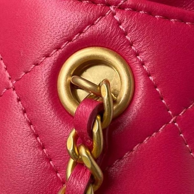 Chanel Drawstring Bag Lambskin & Gold Metal AP2257 red