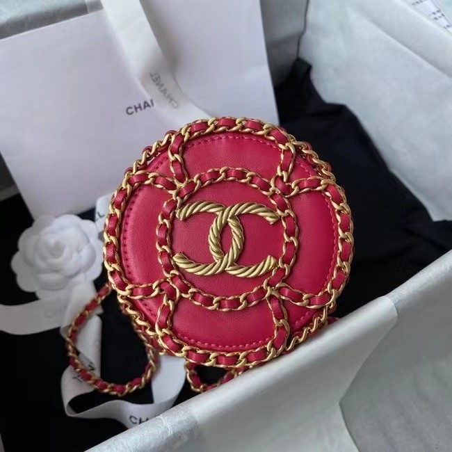 Chanel Drawstring Bag Lambskin & Gold Metal AP2257 red