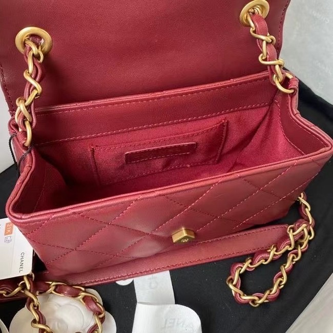 Chanel Flap Shoulder Bag Original leather AS2633 Wine