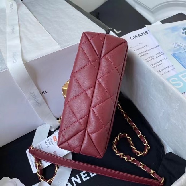 Chanel Flap Shoulder Bag Original leather AS2633 Wine