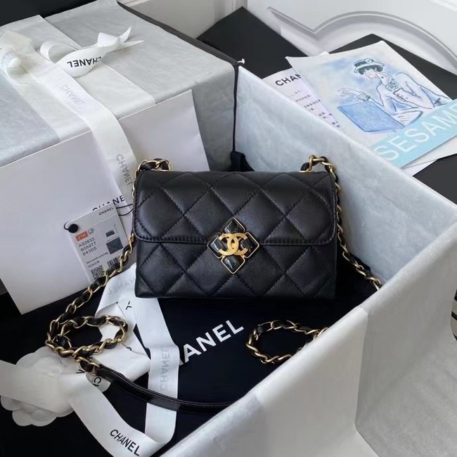 Chanel Flap Shoulder Bag Original leather AS2633 black