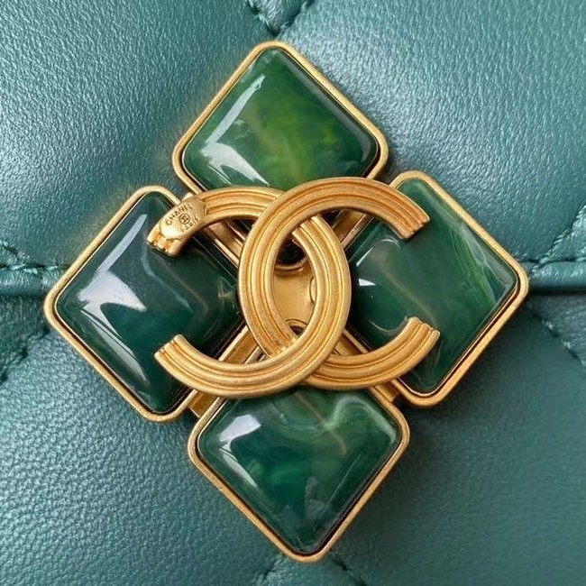 Chanel Flap Shoulder Bag Original leather AS2633 green