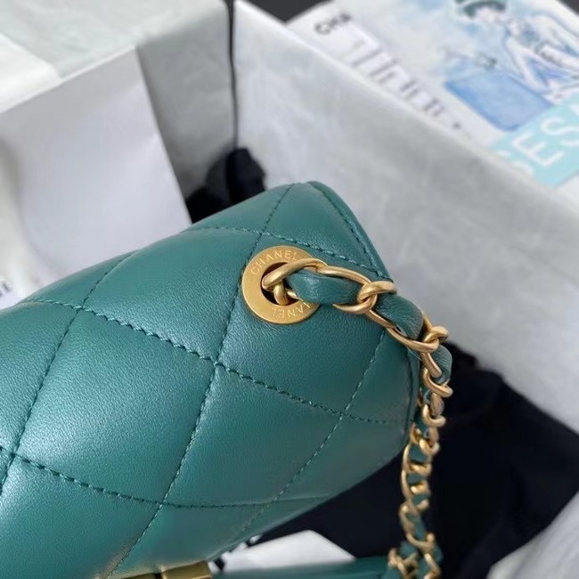 Chanel Flap Shoulder Bag Original leather AS2633 green