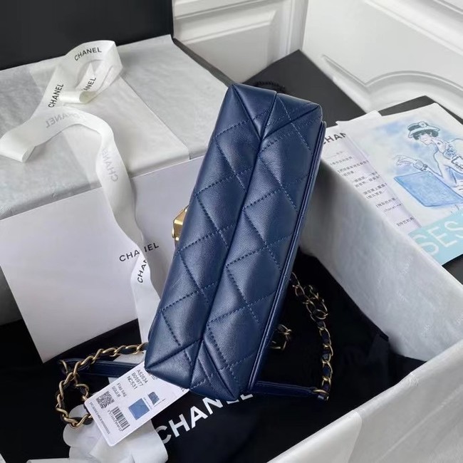 Chanel Flap Shoulder Bag Original leather AS2634 blue