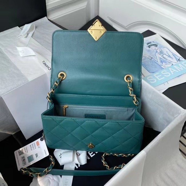 Chanel Flap Shoulder Bag Original leather AS2634 green