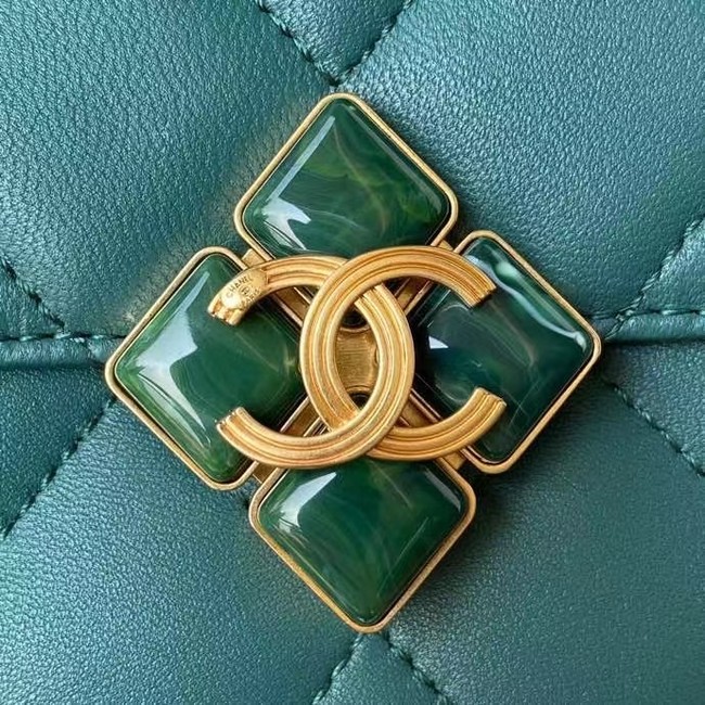 Chanel Flap Shoulder Bag Original leather AS2634 green